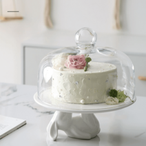 디저트 트레이 생일 스낵 케이크 토끼 접시 유리돔, 옵션4