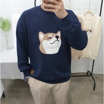 남녀공용 커플 강아지 시바견 특양면 제임스 삼광빌라맨투맨 5COLOR