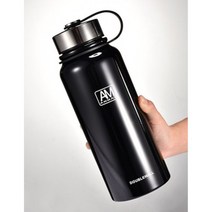더블웰 AM 이중진공 보온병/1000ml/블랙/스텐/대용량, 없음