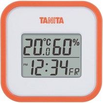 Tanita 타니타 디지털 시계 벽걸이 탁상 마그넷 온습도계 온도 습도 TT-559 GY, TT-558 오렌지개