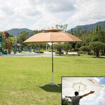 특대형 2중 원형 파라솔 야외 캠핑 카페 정원용파라솔, 파라솔2 7M, 베이지