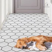 홈인홈 디자인 코일매트 R044, 18.팬지플라워(블랙화이트)