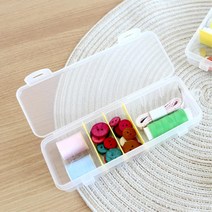 아이 피규어 장난감 7칸 직사각 보관통 칸막이통 비즈 미니장난감 악세서리 레고 분류함 보관함 소형장난감