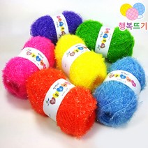 행복뜨기 명품수세미실 (2시이전 당일배송) 반짝이 고급 명품 수세미실 털실 뜨개실 뜨개질실, 50복숭아xxx, 1개