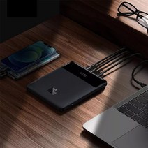 베이스어스 BASEUS 20000mAh 고출력 보조 배터리 100W 전량 표시 급속 충전 대용량, 블랙_20000mAh