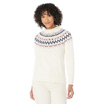 L.L.빈 코튼 래그 스웨터 깔때기 넥 풀오버 페어 아일