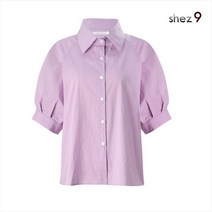 쉬즈나인 칵테일 카라 반팔 블라우스