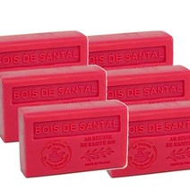 Soap house 솝 하우스 친기농 시어 버터로 만든 프랑스 비누 샌달우드 향 125g 6개입 -영국직송