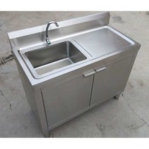 업소용 싱크대 주방 스텐씽크대 싱크볼 개수대 세정대, 버전 60x60x80 단일 풀 경제적인 모델