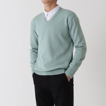 지지블랙 라피 캐시미어 브이넥 니트 빅사이즈