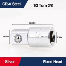 용접 범용 회전 조인트 자동 수리 도구 슬리브 360 도 /4 3/8 /2, 07 BigTurnMiddle Silver, 11 BigTurnMiddle Silver