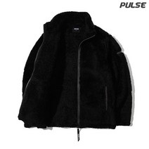 펄스 겨울 실키 플리스 후리스 집업 자켓 점퍼 블랙