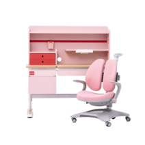 에스메라다 어린이 초등학생 바른자세 높이조절 스마트 책상 의자 세트, 핑크세트