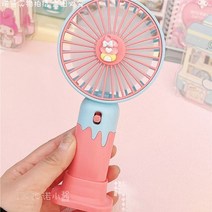 산리오 선풍기 마이멜로디 마멜 쿠로미 폼폼푸린 강아지 시나모롤 시나몬롤 여름 아이스크림 색상 핸드헬드 팬 귀여운 휴대용 데스크탑 소형, 18.5x8.7x5cm, My Melody