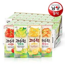 남양 과수원 과일주스 멸균팩 4종 190mlx48팩 택1, 08_과수원 과일주스 복숭아+청포도 190mlx48팩