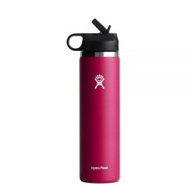 Hydro Flask 와이드 마우스 스트로 물병 뚜껑 시그래스 24온스, Straw Lid 24 Oz, Snapper