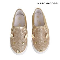 마크제이콥스키즈 여아 배색 슬팽글 슬립온(골드)