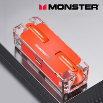 게이밍헤드셋 블루투스 오리지널 몬스터 XKT08 게이밍 헤드폰 53 무선 이어폰 저지연 소음 감소 이어버드 헤드셋 신제품, 5.Orange, 05 Orange