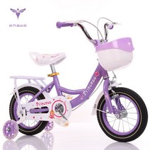 [ENGWE] princess 자전거 2-9세 플래시 보조바퀴 여자아이, 14인치, 자주색