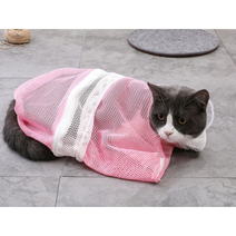 고양이 목욕망 샤워망 그물망 사이즈조절 2중 분리 마마펫, 그린