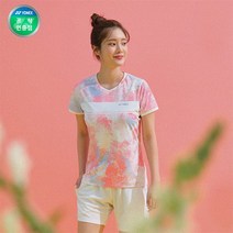 요넥스 221TS014F 여성 배드민턴 반팔 티셔츠 네온핑크