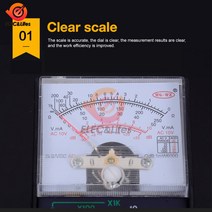 MF-110A 미니 멀티미터 휴대용 전기 아날로그 멀티테스터 전압계 전류계 AC DC 전압 전류 OHM 멀티미터 테, 한개옵션1, 한개옵션0