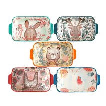 BLOWFISH FUGU양손손잡이접시볼 손잡이 접5p손잡이 접시 세트 북유럽 캐릭터 스타일