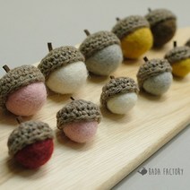 바다팩토리 손뜨개 울 도토리 3cm (M), 4.그레이