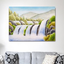 폭포그림 9 돈들어오는그림 폭포사진 재물운, 5.캔버스 액자