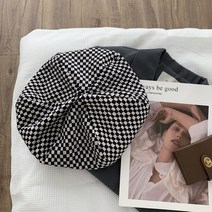 가을과 겨울 바둑판 격자 무늬 베레모 여성 여름 Ins 인터넷 연예인 구름 모자 여성 봄과 가을