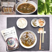 올갱이 해장국 2인분 다슬기 국 탕 요리 숙취 과음 회식 구수한된장 국내산 아욱 작두콩