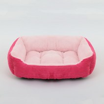 애완동물용 침대 개/고양이용 사각형 플러시 개집 중형 소형 개 소파 쿠션 애완동물 진정 집 용품 액세서리, [04] L (70X50X16CM), [07] cat dog bed 07