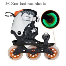 입문용 인라인 스케이트 건강 선물 원래 powerslide doop 롤러 신발 480mm 또는 3100110mm 발광 바퀴 무료 patines, 유로 사이즈 36-42.5, 3-100mm 2019