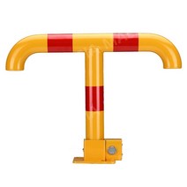 주차 파킹 충돌 방지 T형 차량 블록 차단기 안전봉 안전바 가드, 둥근모서리노란색막대빨간종이열쇠특수잠금실린더