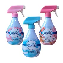 페브리즈 섬유탈취제 370ml 3개 냄새제거 스프레이 상쾌한향 은은한향 다우니향, 향 각1개