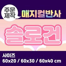 라인팩토리 주문제작 매지컬 반사 슬로건, 60x20, 일반 스웨이드, 그린