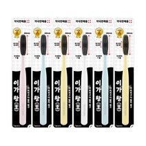 이가왕 비장탄 숯칫솔 6개 (색상랜덤)