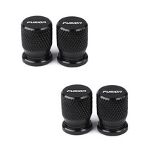 자동차 후드4pcs Car Wheel Tire Valve Caps Aluminum Airtight Covers Badge Emblem for Ford Fusion Acce, 02 for Fusion Black