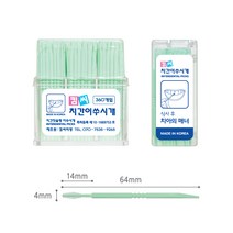 킴씨 치간이쑤시개 이쑤시개 가정용 사무실용 휴대용 420개입, 1개