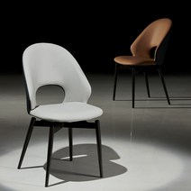 회전 식탁의자 다이닝체어 360도 돌아가는 푹신한의자, 갈색