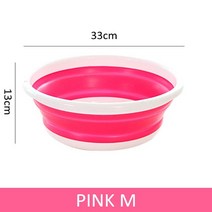 카라반 청수통 캠핑카 대용량 접이식 버킷 휴대용 수 있는 대야 세차 도구 과일 가정용 청소 용품 개, 한개옵션1, 06 pink M