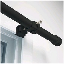 안뚫어고리 못없이 설치하자 커튼봉 브라켓 + 6자 커튼봉, 블랙ver1+6자커튼봉