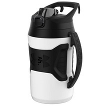 언더아머 텀블러 손잡이가 있는 물병 폼 절연 및 누출 방지 64oz 32oz 블랙 언더아머 UA 19리터 피트니스 및 스포츠 트레이닝 보냉 톤버킷 대용량 물컵 주전자 1364828, 9.화이트 커맨더 1.9L