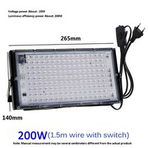 무대 조명 무선 원격 제어 led 연기 기계 무대 효과 220V 100W LED UV 블랙 라이트 무대 자외선 투광 효과, 04 200W_01 EU 플러그