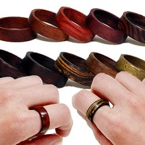 피넛스튜디오 나무반지 평밴드 우드 반지 1개 1호-30호 커플링 우정링 레이어드 남녀공용