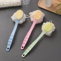 ZZJJC 양면샤워 등밀이 목욕솔 등짝이합 일대욕꽃자루 때밀이 연모 때밀이, 샤워볼 샤워 브러시, 푸른 색