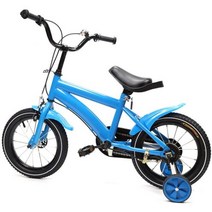 RibasuBB 어린이 자전거 14인치 훈련 포함 고탄소강 높이 조절 가능한 3-6세 어린, Blue Kids Bike