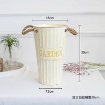 인테리어 도자기 이케바나화병 미니꽃병 유리화병, 10. 빈티지 화이트 가든 배럴-높이 30cm, 01. 크다
