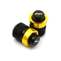 오토바이 휠 타이어 밸브 캡 CNC 알루미늄 밀폐 커버 가와사키 닌자용 닌자 400 650 300 250 250R ZX14R ZX10R ZX6R, B-Gold