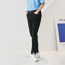 버튼 인밴딩 워싱진(흑청) 청바지